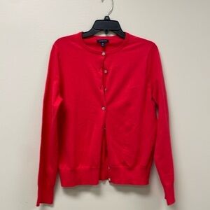 Lands' End Red Women's Cardigan Sweater